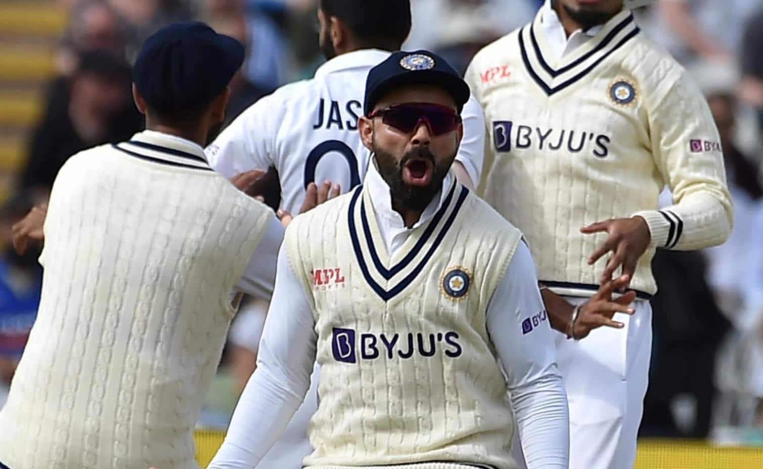 Virat Kohli showcasing aggression [x]
